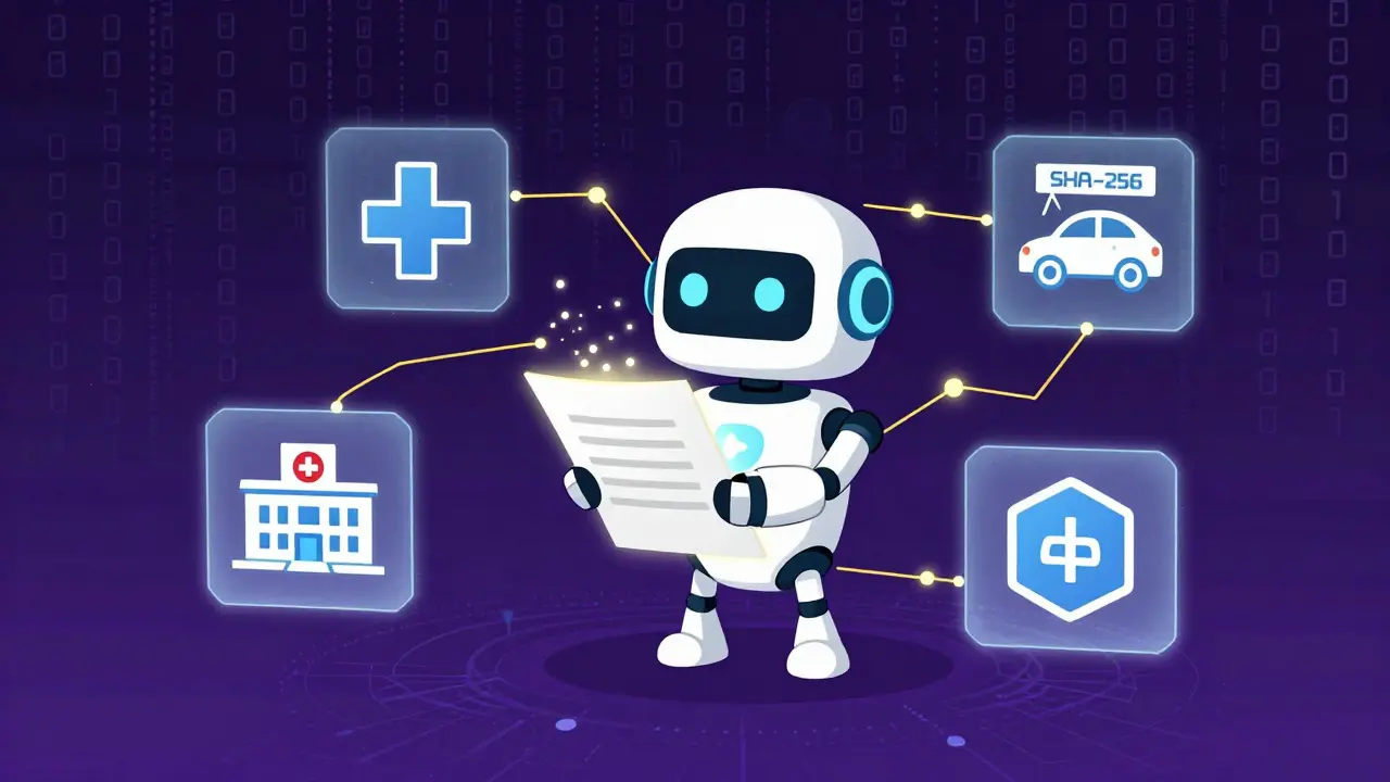 Anime style: Smart contract automating insurance verification between hospitals and insurers.
