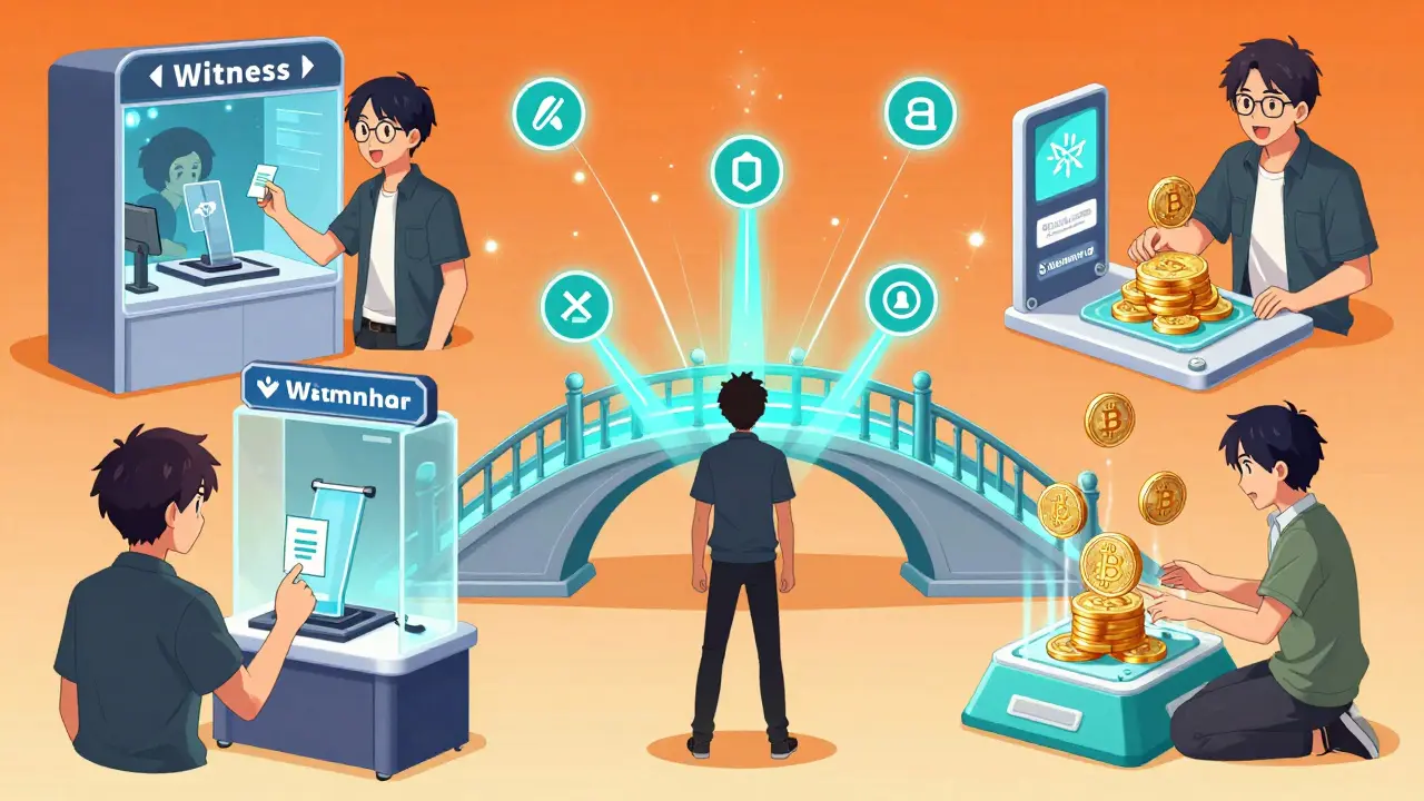Anime users engaging with Witness voting and cross-chain bridges