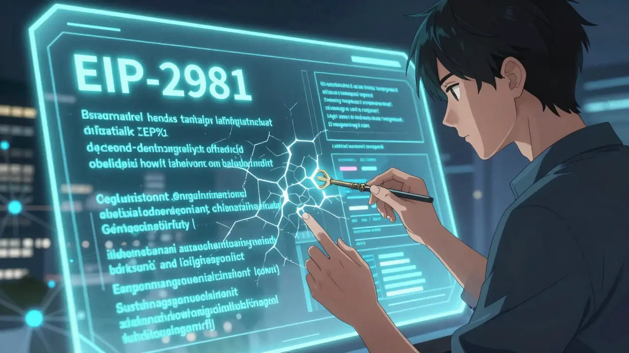 Creator adjusting smart contract royalty settings in anime style
