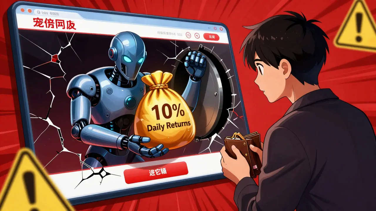 Deceptive crypto robot offers high returns while hiding traps in anime art