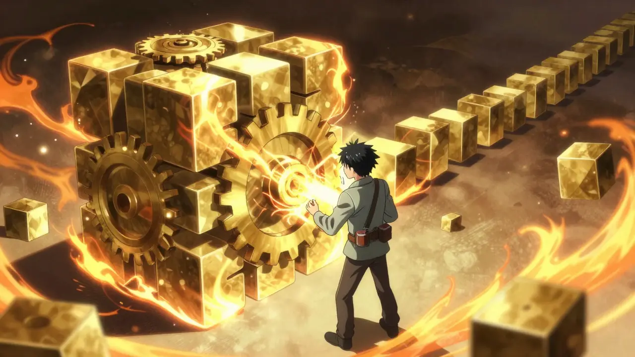 Anime miner solving cryptographic puzzles for blockchain security