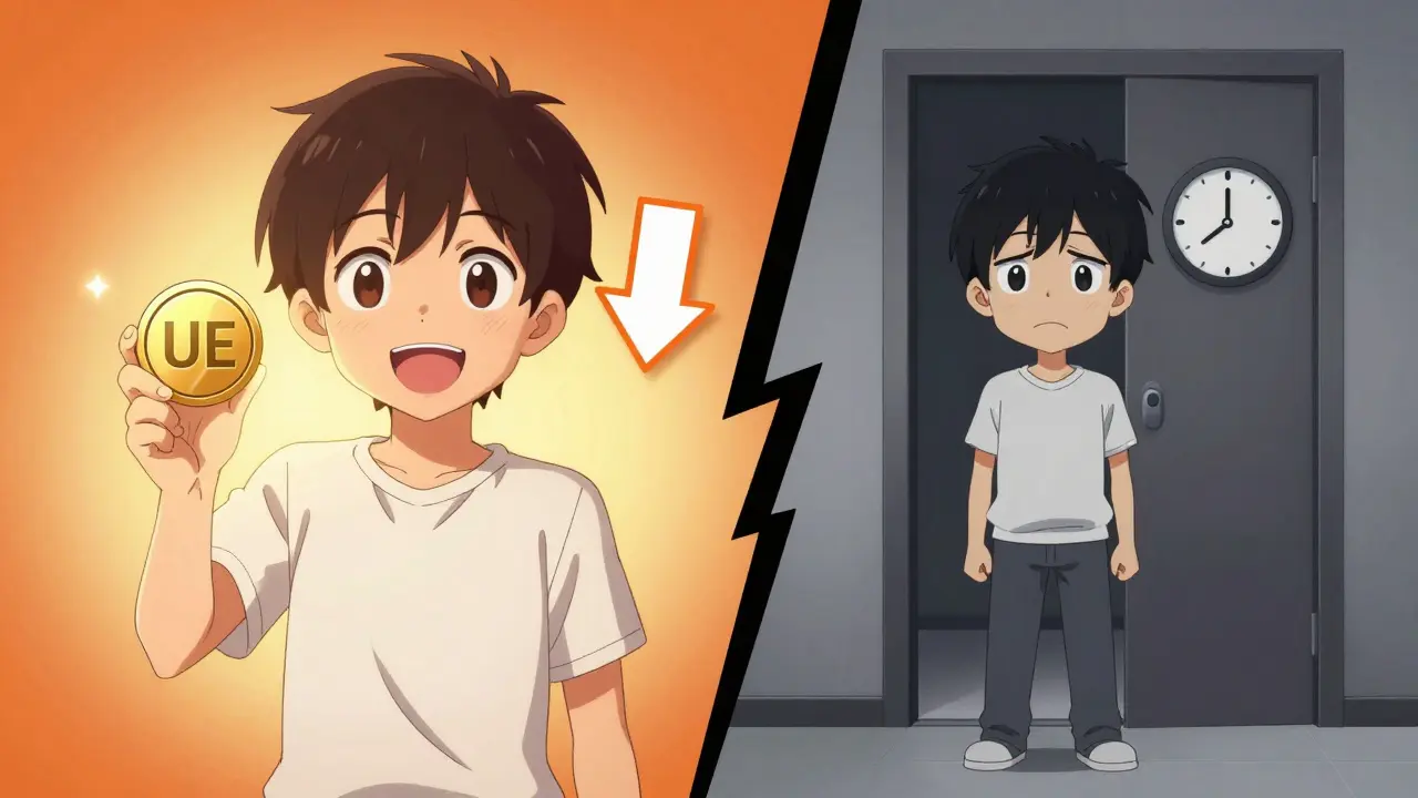 Anime split scene showing fee discounts versus slow customer support delays
