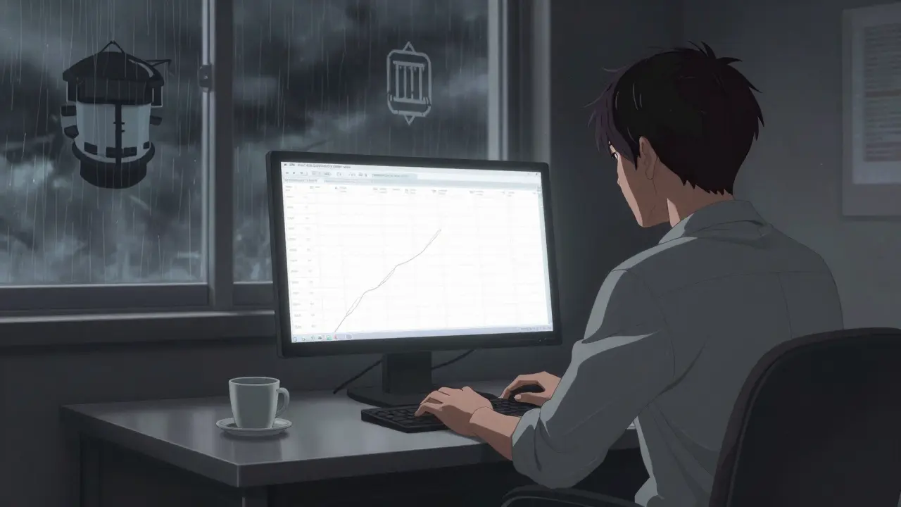 Lone trader facing empty order book in storm