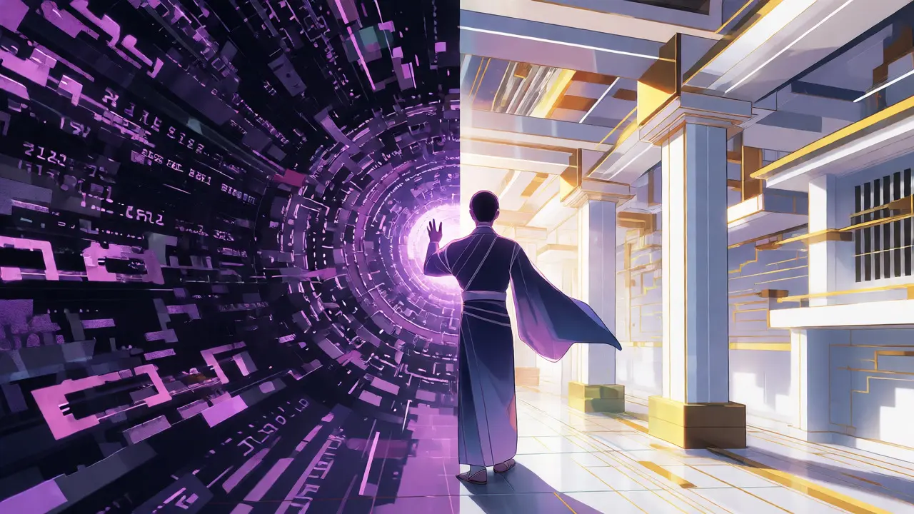 Anime concept of regulating DeFi with structured order