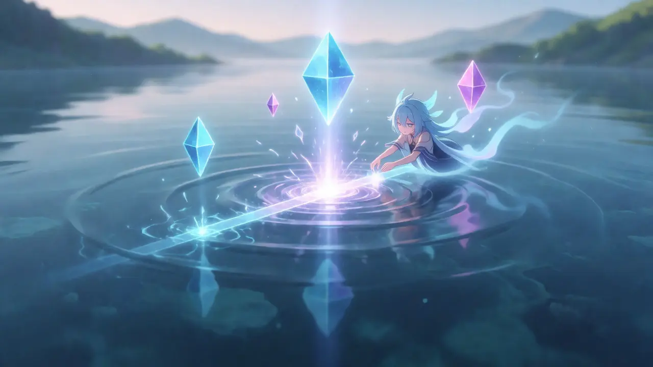 Anime visualization of concentrated liquidity in a pool
