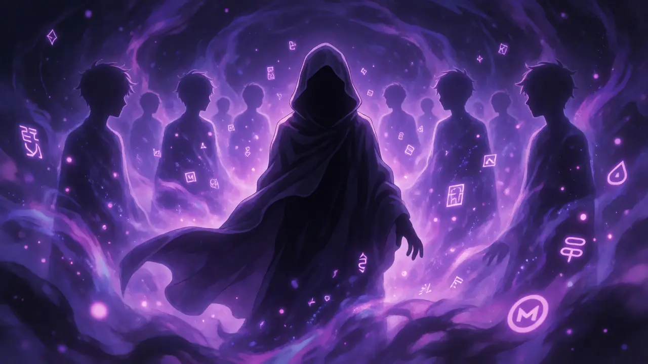 Anime visualization of Monero's ring signatures and hidden transaction data
